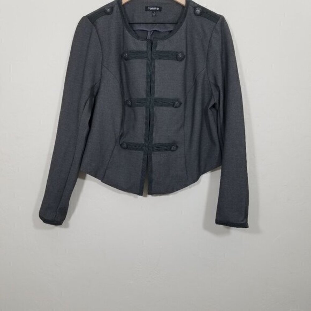 Torrid Crop Jacket Stretch Gray Size 1
